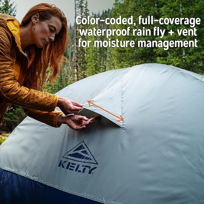 Kelty Late Start Backpacking Tent – Lightweight Two Man Camping Tent Shelter with Quickcorners Aluminum Poles Waterproof Poly Fly Updated for 2024 | Camping Tent Shelter Quickcorners Aluminum Pol