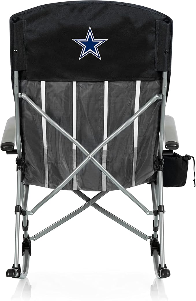 Picnic TIME NFL Unisex-Adult NFL Outdoor Rocking Camp Chair XL Heavy Duty Camping Chair for Adults