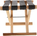 Alipis Portable Folding Camping Stool with Solid Wood Frame 28cm Height Small Foldable Fishing Chair for Outdoor Hiking and Travel