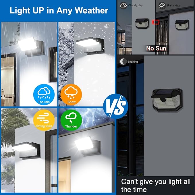 ledmo LED Flood Lights Outdoor - 360 Adjustable Head 60W Wall Pack Switch Control Modern Exterior Lighting Fixtures Commercial Security 5000K Wall Mount for ShopBarnGarage Yard 4 PackBlack