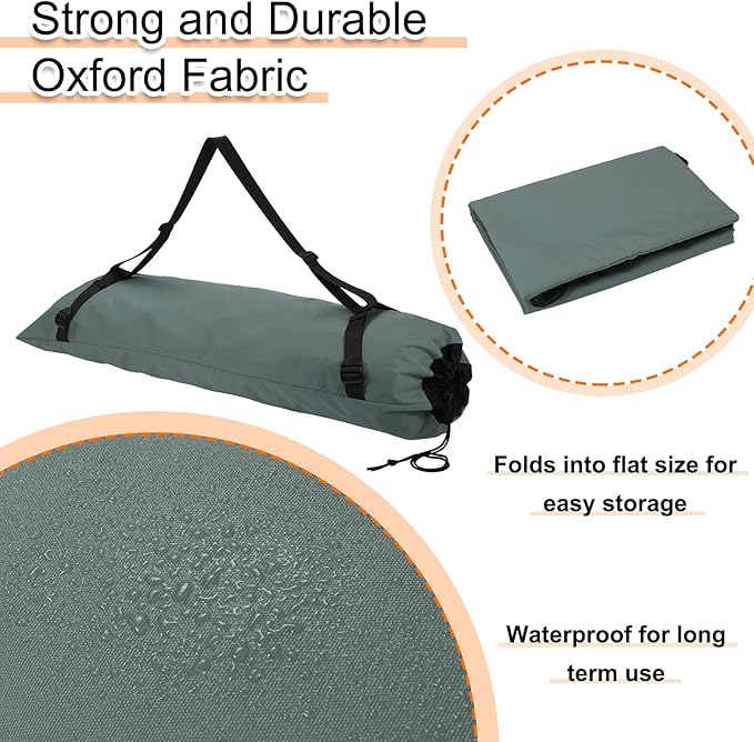 HARFINGTON Camping Chair Replacement Bag 48 Folding Chair Carry Bag Oxford Cloth Storage Tent Bag with Shoulder Strap for Travel Outdoor Camping Sports Gray