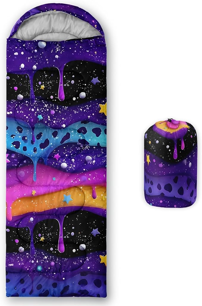 QOOMO Camping Sleeping Bags3 Season Warm &amp Cool WeatherLightweightWaterproof Sleeping Bags for Adults &amp KidsTravelingand OutdoorsCamping Gear Equipment