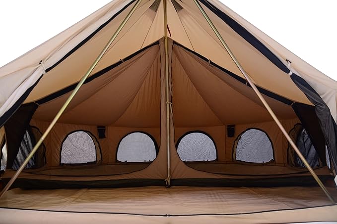 WHITEDUCK Inner Tents for Canvas Bell Tent Half 1/2 &amp Quarter ¼ Inner Tents Tent Accessories Inner Rooms Separate Compartment (3M 4M 5M 6M) (Quarter Inner 6M Avalon Tent)