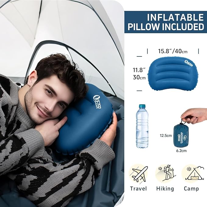 Sleeping Pad and Pillow with 300Fill Power Down Sleeping Bag