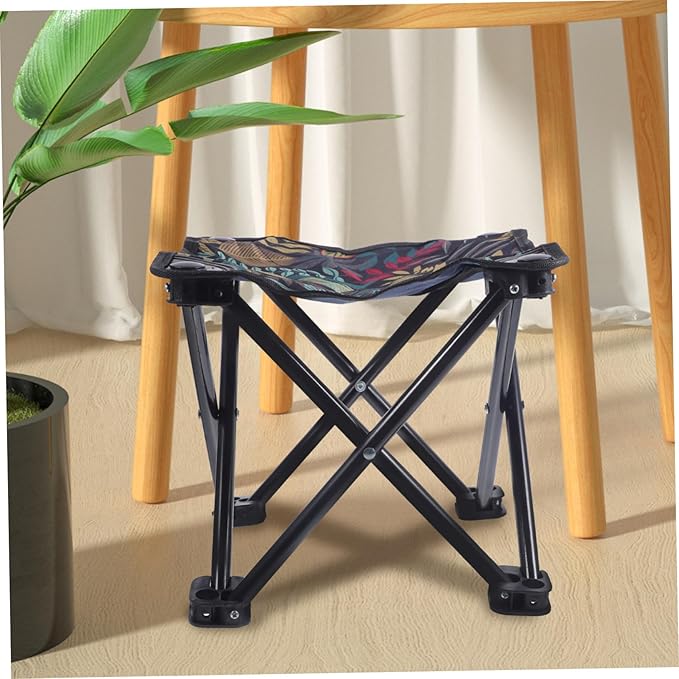 Multi-Functional Folding Stool Small Camping Bench Oxford Easy to Fold for Outdoor Camping Fishing