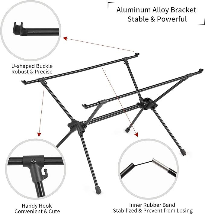 Naturehike FT11 Height Adjustable Camping Table Ultralight Aluminum Roll Up Table with Carry Bag Portable Backpacking Camp Table for Hiking Picnic Fishing Beach