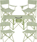 CAMPHILL Camping Chair Set of 3 Outdoor Folding Camping Chairs for Heavy People with Cup Holder &amp Carry BagCollapsible Chair Include One Sofa Chair and Two Single ChairSupport up to 500lbs