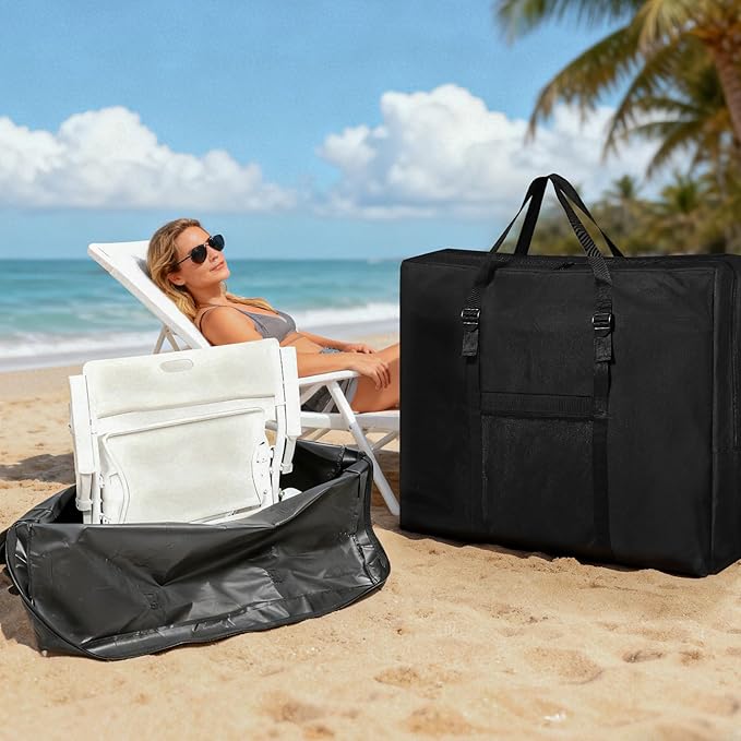 REDCAMP Folding Table Storage Bag WaterProof Carry Bag with Handles for Folding Picnic Camping Card Table Black 36 D x 5 W x 30 H