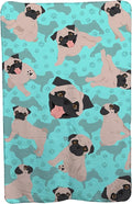 Caroline's Treasures MLM1004TBLT Fawn Pug Soft Travel Blanket with Bag Airplane Blanket Indoor Outdoor Camping Blanket for Traveling Picnics Beach Trips Concerts