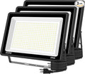 450W LED Flood Lights Outdoor with Plug Ultra Bright Security Lights IP66 Waterproof Exterior Floodlight 5000K Daylight White Flood Light for Stadium Parking Lot Construction Site (3 Pack)
