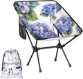 Honeybaby Folding Camping Chair Watercolor Hydrangeas Camping Chairs Lightweight Portable Chair Outdoor Foldable Chairs for Camping Travel Picnic Beach Hiking