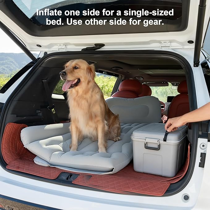 WEY&ampFLY Car Air Mattress for SUV Quick Inflation Travel Bed with Air Pump Portable Sleeping Pad for Camping Fits Most SUVs and Sedans Comfortable and Durable