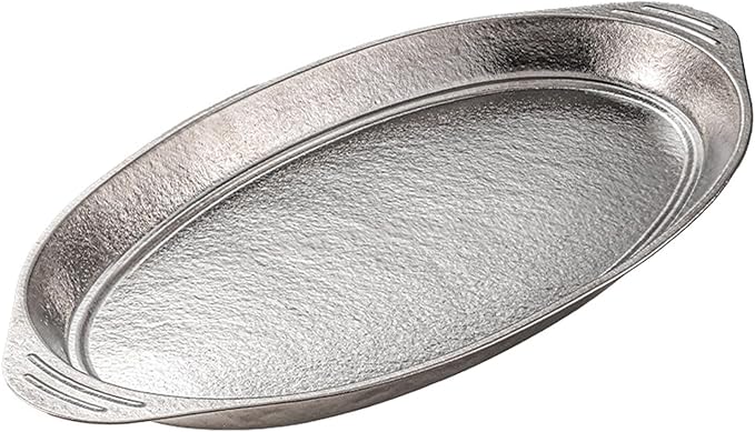 Titanium Fish Plates Oval Serving Dishes Large Capacity Dual-Ear Design Extra-Thick Flat Bottom Perfect for Camping Picnics Outdoor Dining &amp Home Use (L)