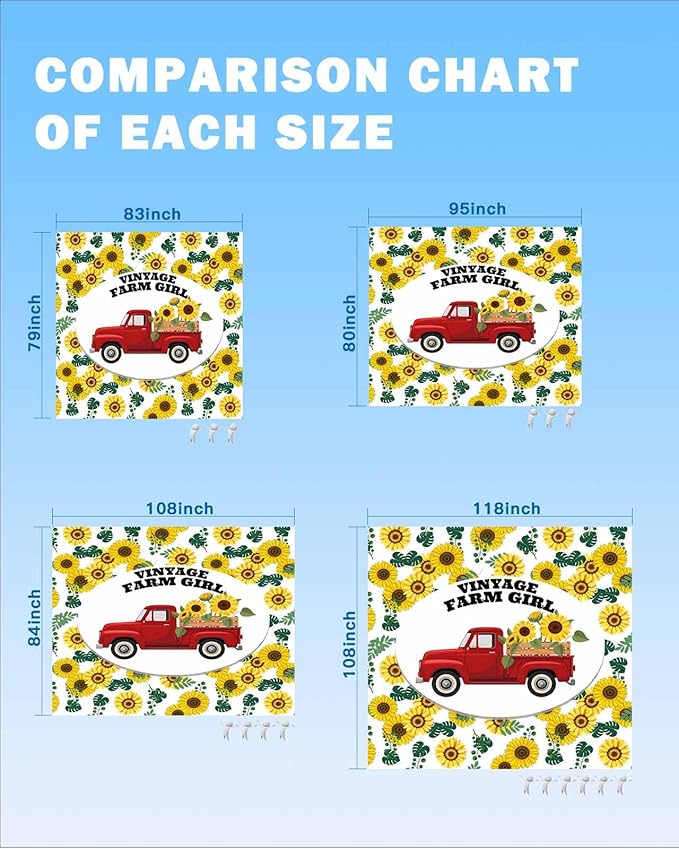Beach Blanket Waterproof Sandproof OversizedFarm Yellow Sunflower Red Truck Beach Mat with Corner Stakes Sand PocketsSpring Green Leaves Outdoor Picnic Mat for Travel Camping Hiking108x84In