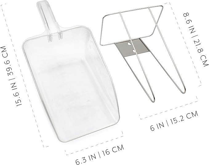 Darware Commercial Ice Scoop with Metal Holder 7-Cup Capacity (58 Fluid Oz.)