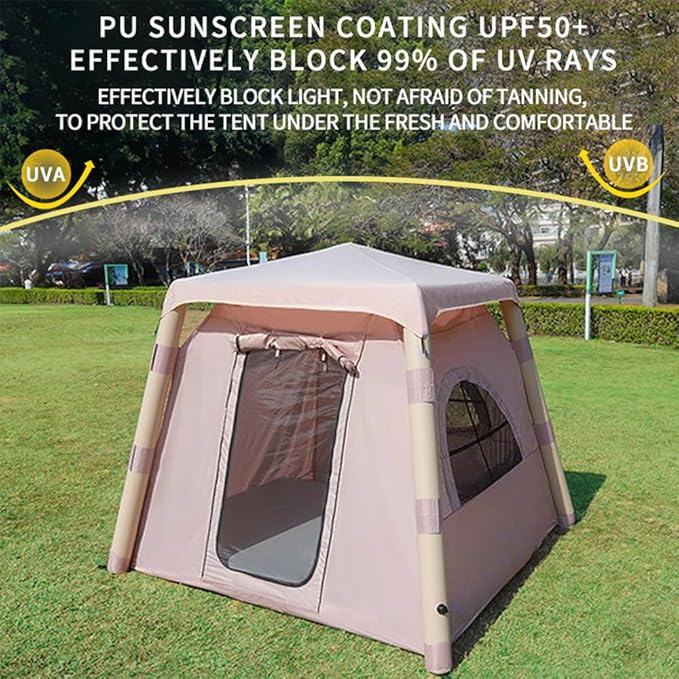 4-Person Inflatable Camping Tent – Easy to Set Up Waterproof Luxury Outdoor Air-Blown Tent for Adults