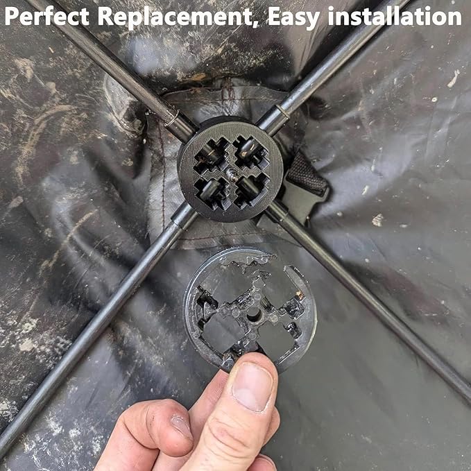 Hunting Blind Hub Replacement Compatible with Muddy Buddy Ground Blind Durable Plastic Hub Connector for Tent Pole Assembly Outdoor Shelter Repair