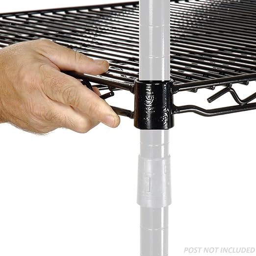 Nexel Additional Wire Shelf for Wire Shelving Units 600-800 lb Capacity 18W x 24L Black Epoxy Finish