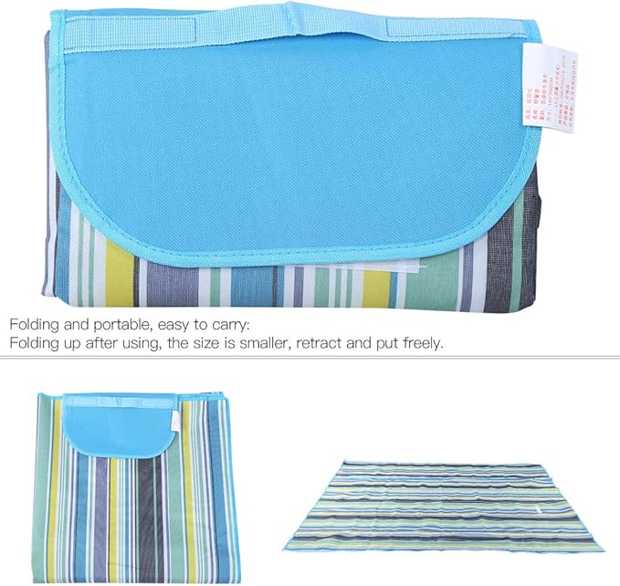 Picnic Blanket Large Oxford Fabric Outdoor Mat Portable Beach Ground Cover for Camping Hiking Sand Lawn