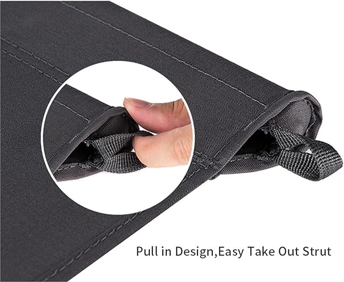 Folding Camping Cot Camping Mat Bed Foldable Sturdy Tent Cot Office Single Folding Bed Travel Portable Hiking(Black)