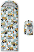 AILONEN Cartoon Car Sleeping BagsLightweight &amp Waterproof3 Season Warm &amp Cool WeatherCute Stars Printed Vehicles Transportation Sleeping Bags for BoysKidsAdults TravellingOutdoors