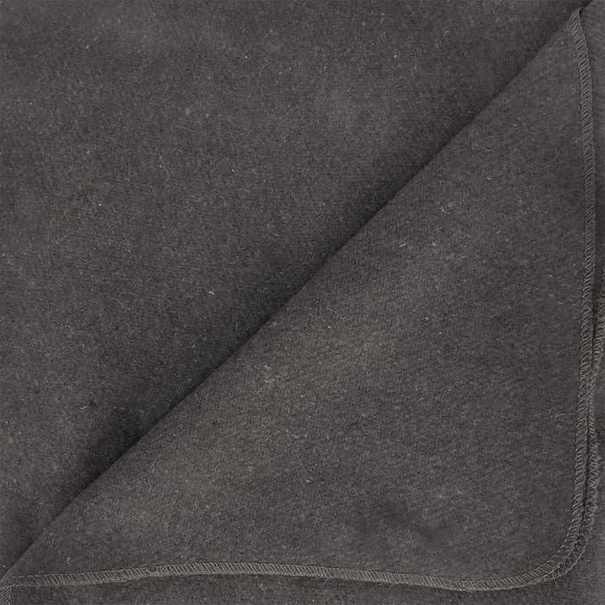 MediTac Grey Warm Wool Fire Retardant Blanket 62 x 80 (52% Wool) - US Military Style