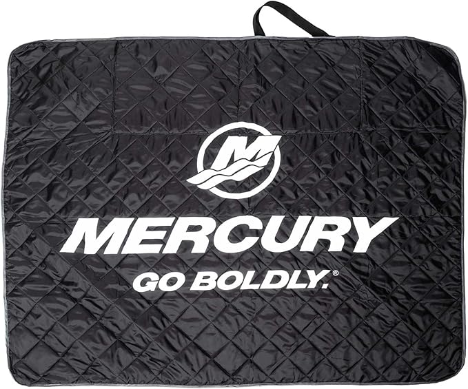 MERCURY Logo Travel Blanket w/Water Resistant Fabric - Red &amp Black MER-60004