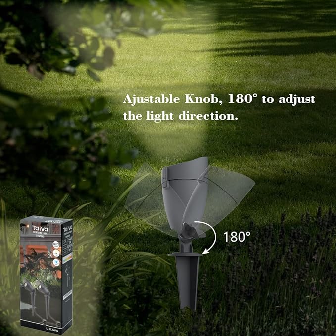 LED Low Voltage Landscape Lights with Connector Aluminium Die-CastOutdoor Spot Lights Waterproof 6W 12V AC/DC2 PackSpotlights for Pathway Yard Lawn Garden (Transformer NOT Included)