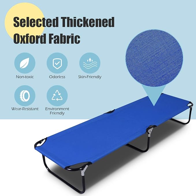 Gymax Folding Camping Cot Portable Sleeping Cot Ultra Lightweight Heavy Duty Bed for Adults Indoor &amp Outdoor Use 300 lbs
