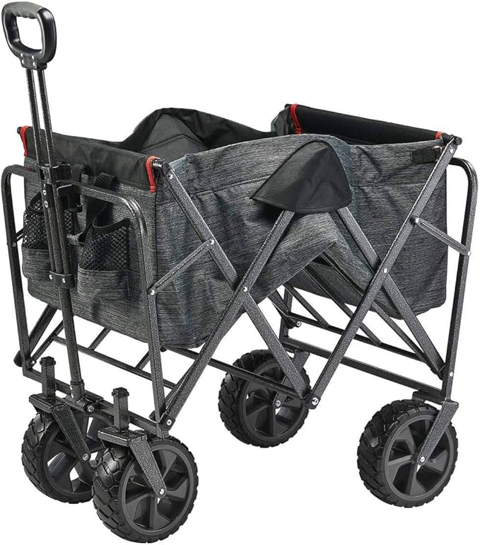 MacSports Mac Sports - Mac Sports Extra Long Folding Cargo Cart for Field Outdoor Use