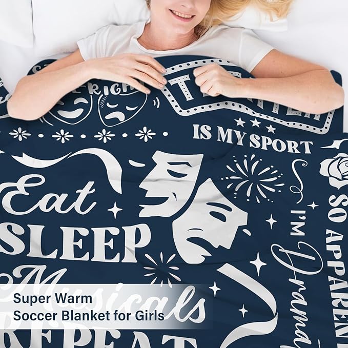 Broadway Blanket Gifts Musical Theater Gifts for Lovers Broadway Musical Gift for Theater Adult Christmas Birthday Gift Blanket for Women Men 50 x 60