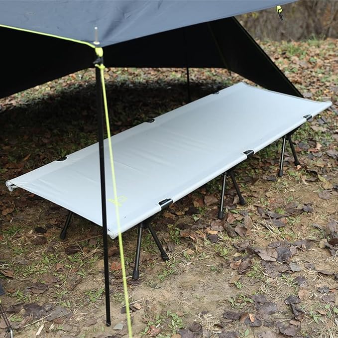 ATEPA Heavy Duty Lightweight Folding Camping Cot Bed Height Adjustable Foldable Portable Sleeping Cot for Adult Patio Beach Hiking Camping Travel Office Nap Outdoor Support 330lbs