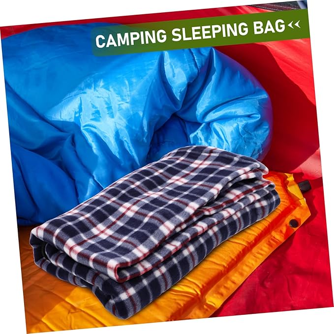 Lightweight Portable Down Liner Thermal Blanket for Camping Hiking Outdoor Activities Foldable Warm Fleece Sleeping Sack for Adults Compact Travel Essential for Tent Use