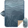 Outdoor Camping Blanket with Sherpa Lining Extra Warm Thick Camp Blankets and Puffy Ultralight Soft Poncho DWR Camping Quilt for Cold Weather Adventure Sleeping Backpacking 78x 56