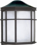Nuvo Lighting 60/539 Transitional One Light Outdoor Wall Mount from Cage Lantern Collection in Black Finish