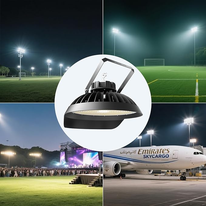 Lightdot 600W LED Stadium Lights with Reflector (Reduce Light Loss Can Be Removed) 100-277V 90000Lm Commercial LED Sport Lights