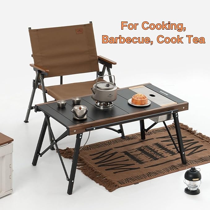 Naturehike Folding IGT Camping Table Portable IGT Table with Carry Bag IGT Cook System Camping Kitchen Foldable Picnic Table for Outdoor Camp Picnic Car RV Trip Patio Backyard BBQ