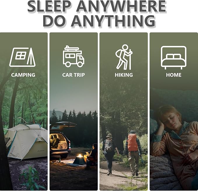 BISINNA Mummy Sleeping Bag for Adults 14-41℉ Cold Weather 3-4 Season Camping Sleeping Bags with Compression Sack for Backpacking Hiking Traveling