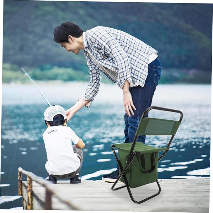 Comfortable Folding Chair Backrest Multi-Functional Portable Stool for Fishing Camping and Beach Use Lightweight Design for Outdoor Activities