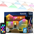 Permanent Outdoor Lights - 100FT Smart AI RGB+IC LED with 72 Lights IP67 Waterproof 75+ Scene Modes Alexa/Google/Remote Control Enabled DIY Music Sync for Christmas Holiday &amp Home Decor Whit