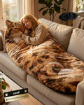 2026 New Fluffy Cat Sleeping Bag for Human Adult Soft Sleepover Bag Cat Envelope Sleep Bags Adult-Size Wearable Washable Warm Blanket for CampingTravel and Home Lounging