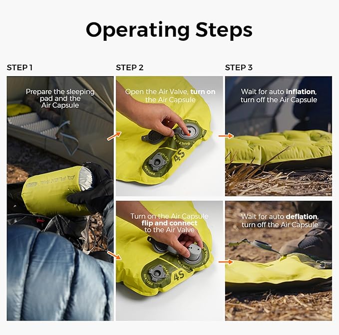 FLEXTAILGEAR Portable Sleeping Pad with Electric Air Pump 9.4 R-Value Self Inflating Sleeping Pad Ultralight Air Mattress for Camping Backpacking Hiking Travel