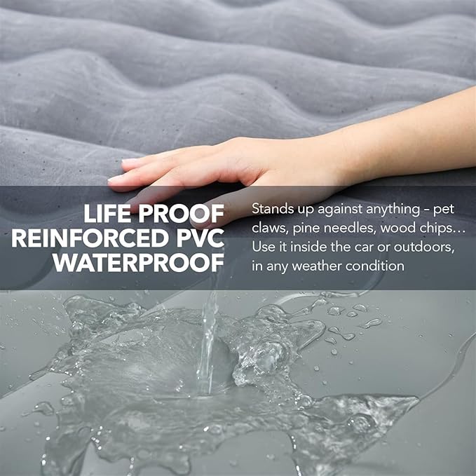 Camping Inflatable Mattress Portable Inflatable Bed for Car SUV Air Mattress Car Mattress with Built-in Pump Cold-Resistant and Wear-Resistant Car Sleeping Bed