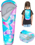 FIOBEE Kids Sleeping Bag for Girls Boys 3 Season Warm &amp Cool Weather Youth Camping Sleeping Bags with Backpacking Bag Waterproof for Traveling Hiking Indoor Outdoor Camping Essentials