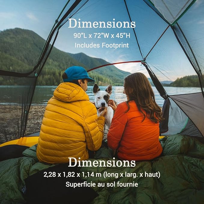 Coleman PEAK1 Premium Waterproof Backpacking Tent with Rainfly &amp Footprint Lightweight Camping Tent Withstands Winds up to 45 MPH 1/2/3/4/6 Person Sizes