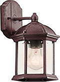 Kichler Barrie 10.25 1 Light Outdoor Wall Light with Clear Beveled Glass in Tannery Bronze