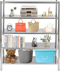 Stainless Steel Shelving 5 Tier Utility Bakers Racks Adjustable Shelf Storage Heavy Duty Shelving for Kitchen Commercial Office Garage Storage Laundry Room Organization (5-Tier 60*18*71in)