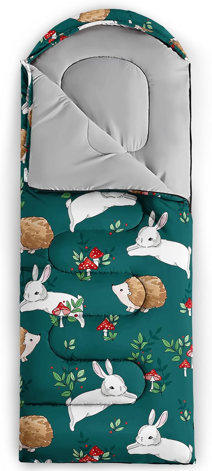 BSNTHO Camping Sleeping Bags3 Season Warm &amp Cool WeatherLightweightWaterproof Sleeping Bags for Adults &amp KidsTravelingand OutdoorsCamping Gear Equipment