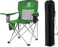 Elevon Camping Chair Portable Folding Outdoor Chair with Arms Cup Holder and Carry Bag