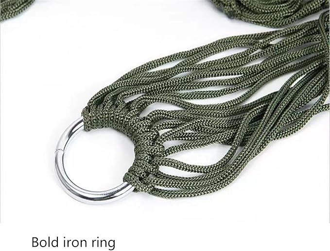 Nylon Rope Meshes Hammock Portable Outdoor Camping Hammock Garden Swing Hanging Bed for Garden Beach Yard Travel